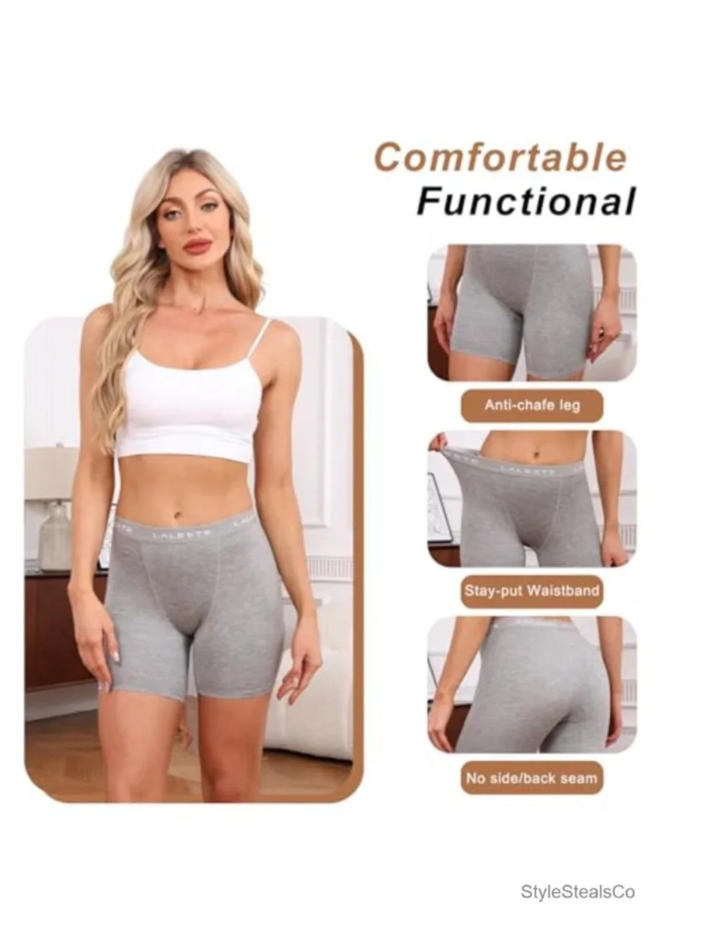 Viscose Bamboo Boxer Briefs for Women Cotton Boy Shorts Underwear Soft Stretch